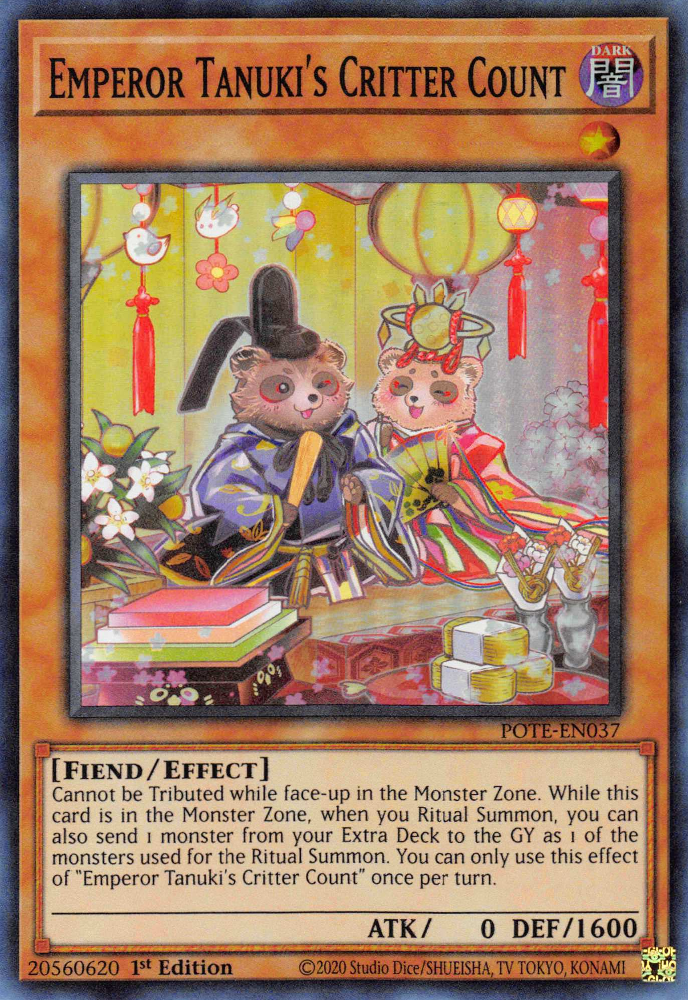 Emperor Tanuki's Critter Count [POTE-EN037] Super Rare | Kessel Run Games Inc. 