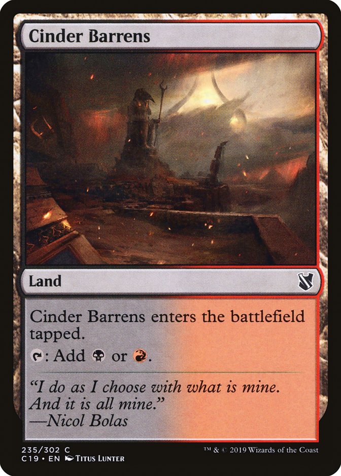 Cinder Barrens [Commander 2019] | Kessel Run Games Inc. 