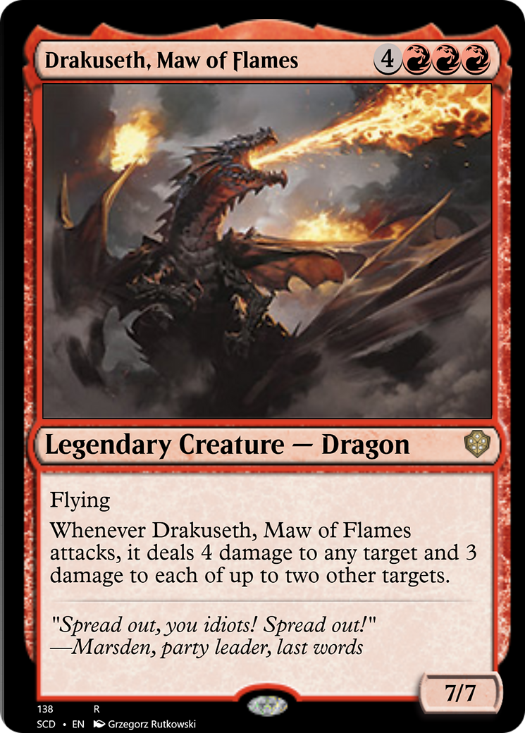 Drakuseth, Maw of Flames [Starter Commander Decks] | Kessel Run Games Inc. 