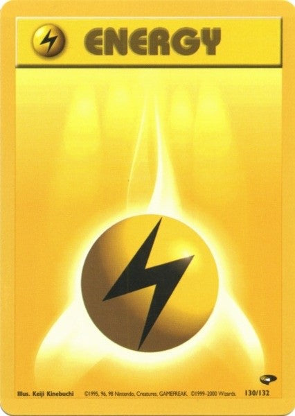 Lightning Energy (130/132) [Gym Challenge Unlimited] | Kessel Run Games Inc. 