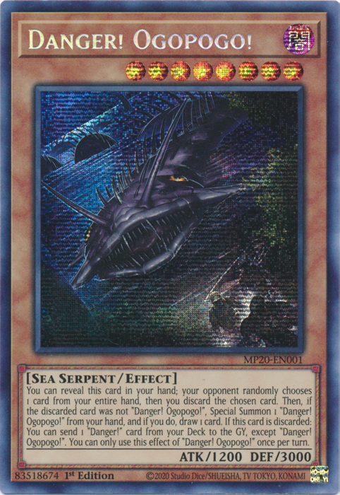 Danger! Ogopogo! [MP20-EN001] Prismatic Secret Rare | Kessel Run Games Inc. 