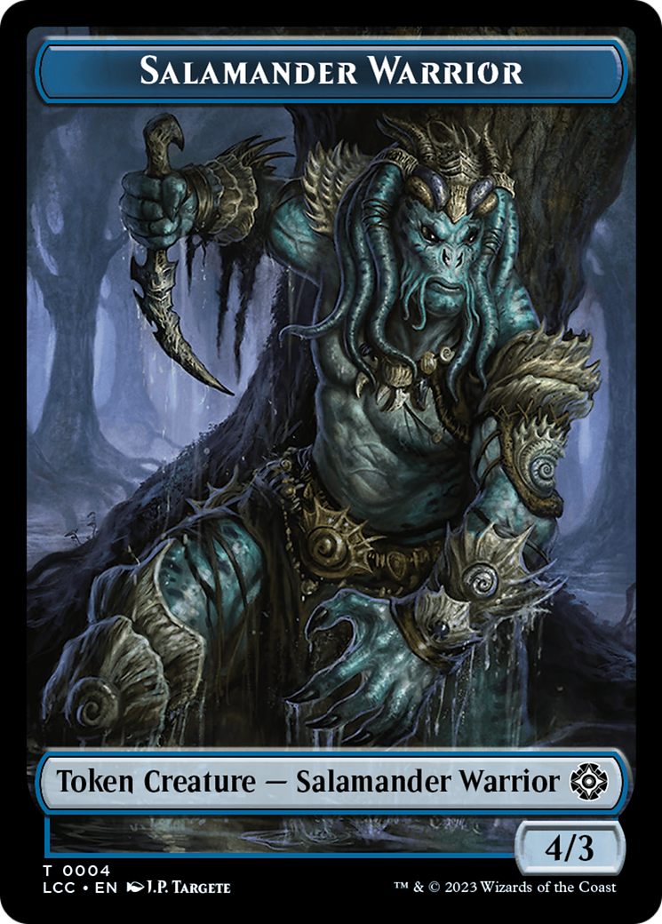 Salamander Warrior // Shapeshifter Double-Sided Token [The Lost Caverns of Ixalan Commander Tokens] | Kessel Run Games Inc. 