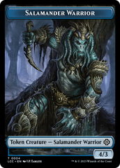 Salamander Warrior // Treasure Double-Sided Token [The Lost Caverns of Ixalan Commander Tokens] | Kessel Run Games Inc. 