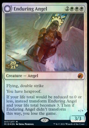 Enduring Angel // Angelic Enforcer [Innistrad: Midnight Hunt Prerelease Promos] | Kessel Run Games Inc. 