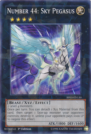 Number 44: Sky Pegasus [BP03-EN130] Shatterfoil Rare | Kessel Run Games Inc. 