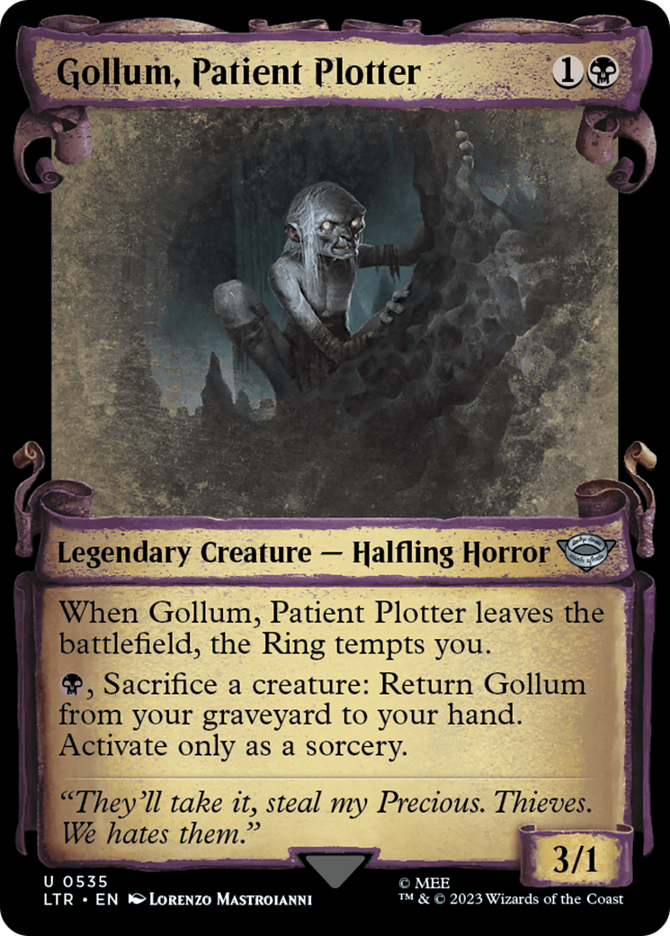 Gollum, Patient Plotter [The Lord of the Rings: Tales of Middle-Earth Showcase Scrolls] | Kessel Run Games Inc. 