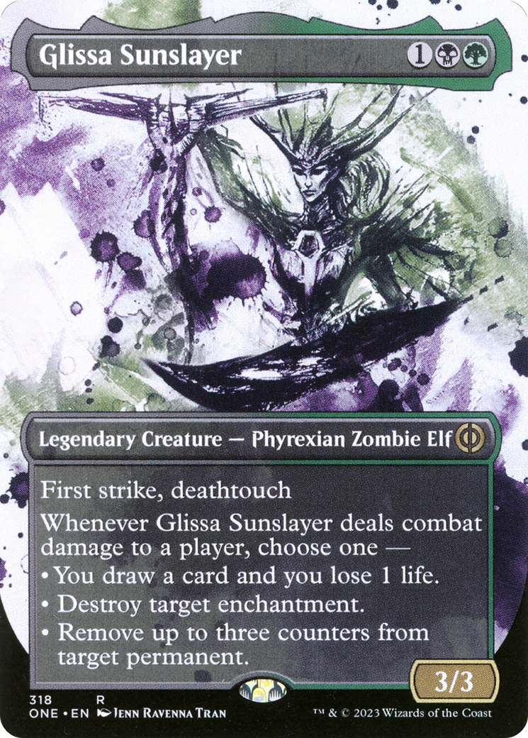 Glissa Sunslayer (Borderless Ichor) [Phyrexia: All Will Be One] | Kessel Run Games Inc. 