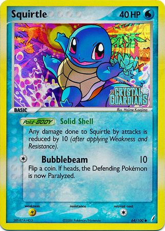 Squirtle (64/100) (Stamped) [EX: Crystal Guardians] | Kessel Run Games Inc. 