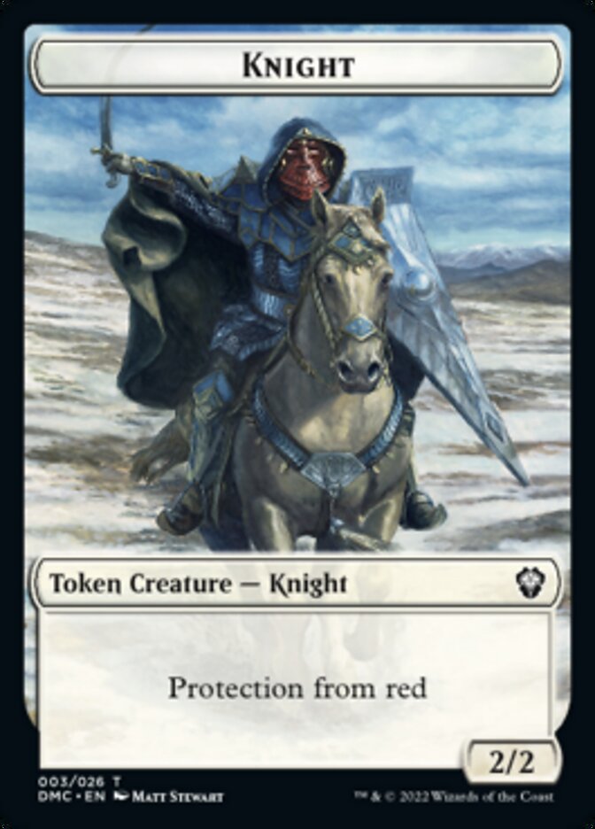 Knight Token [Dominaria United Commander Tokens] | Kessel Run Games Inc. 