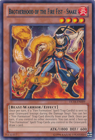 Brotherhood of the Fire Fist - Snake (Blue) [DL18-EN009] Rare | Kessel Run Games Inc. 