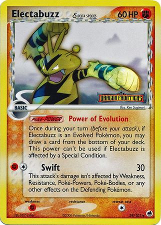 Electabuzz (29/101) (Delta Species) (Stamped) [EX: Dragon Frontiers] | Kessel Run Games Inc. 