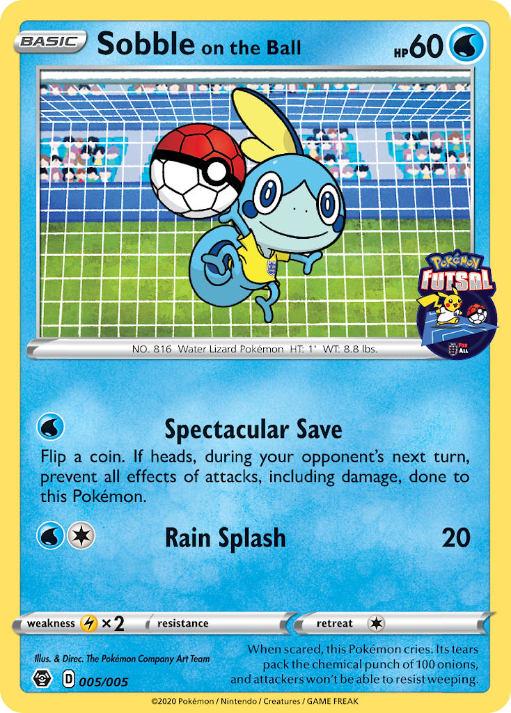 Sobble on the Ball (005/005) [Pokemon Futsal Collection] | Kessel Run Games Inc. 