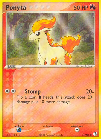 Ponyta (76/112) [EX: FireRed & LeafGreen] | Kessel Run Games Inc. 