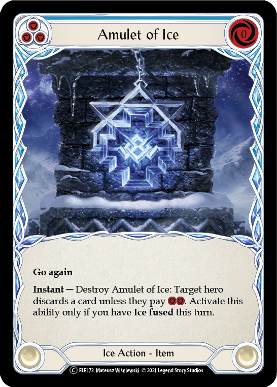 Amulet of Ice [U-ELE172] (Tales of Aria Unlimited)  Unlimited Rainbow Foil | Kessel Run Games Inc. 