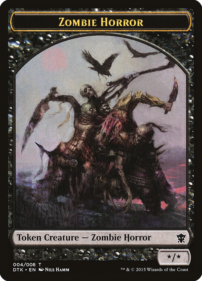 Zombie Horror Token [Dragons of Tarkir Tokens] | Kessel Run Games Inc. 