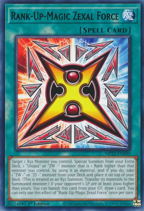 Rank-Up-Magic Zexal Force [MP22-EN090] Rare | Kessel Run Games Inc. 