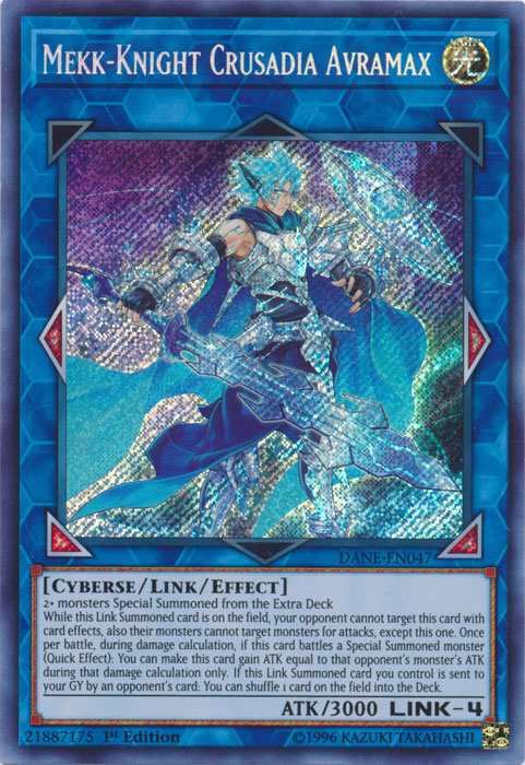 Mekk-Knight Crusadia Avramax [DANE-EN047] Secret Rare | Kessel Run Games Inc. 