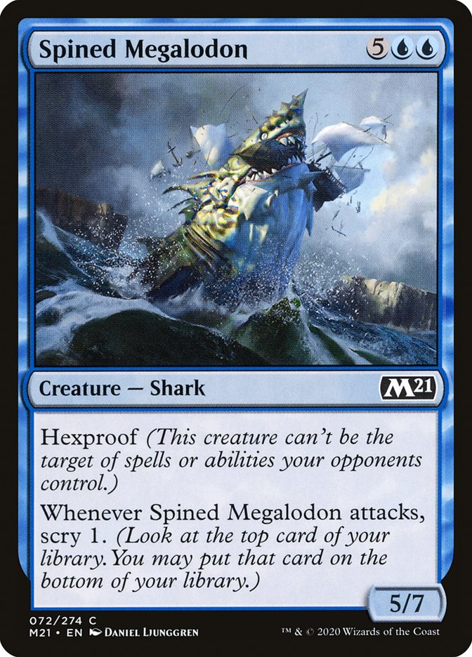 Spined Megalodon [Core Set 2021] | Kessel Run Games Inc. 