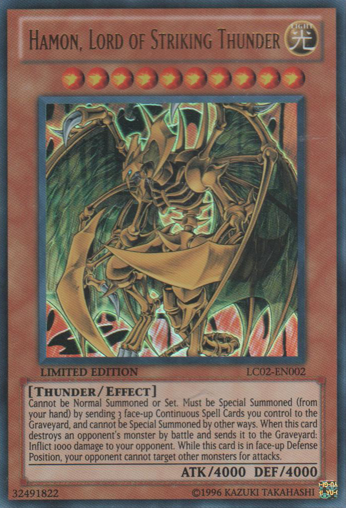 Hamon, Lord of Striking Thunder [LC02-EN002] Ultra Rare | Kessel Run Games Inc. 