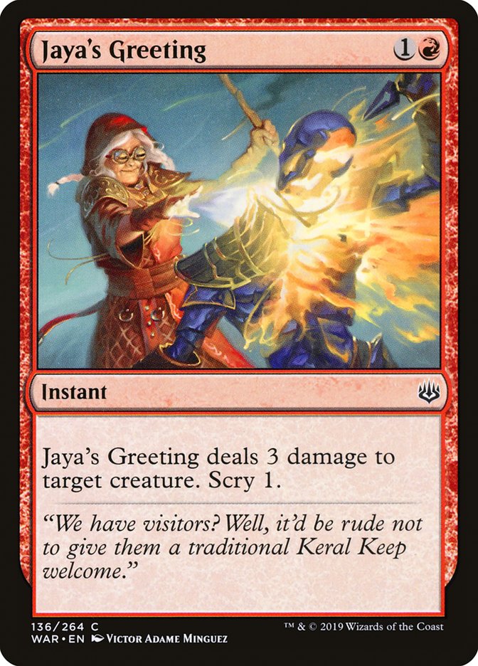 Jaya's Greeting [War of the Spark] | Kessel Run Games Inc. 