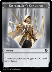 Elspeth, Sun's Champion Emblem // Copy (55) Double-Sided Token [Commander Masters Tokens] | Kessel Run Games Inc. 