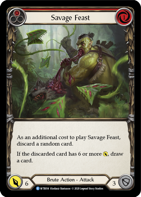 Savage Feast (Red) [U-WTR014] (Welcome to Rathe Unlimited)  Unlimited Rainbow Foil | Kessel Run Games Inc. 