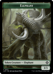 Elephant // Dinosaur (0010) Double-Sided Token [The Lost Caverns of Ixalan Commander Tokens] | Kessel Run Games Inc. 