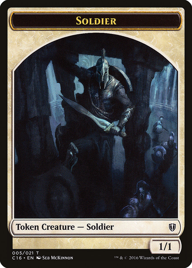 Soldier // Squid Double-Sided Token [Commander 2016 Tokens] | Kessel Run Games Inc. 