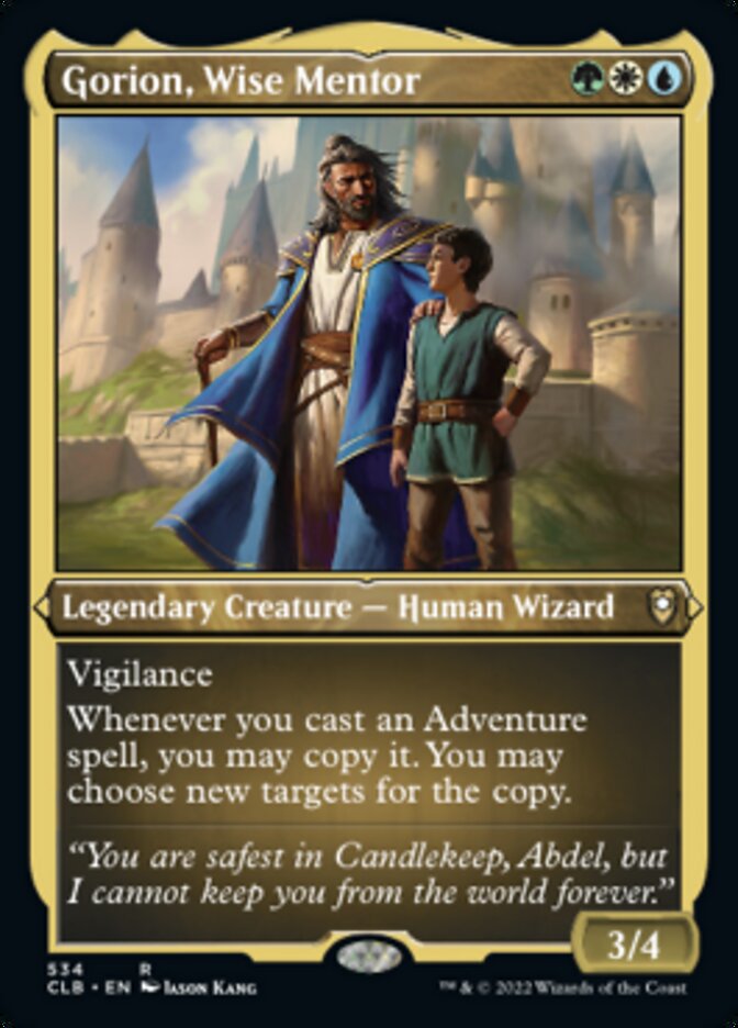 Gorion, Wise Mentor (Foil Etched) [Commander Legends: Battle for Baldur's Gate] | Kessel Run Games Inc. 