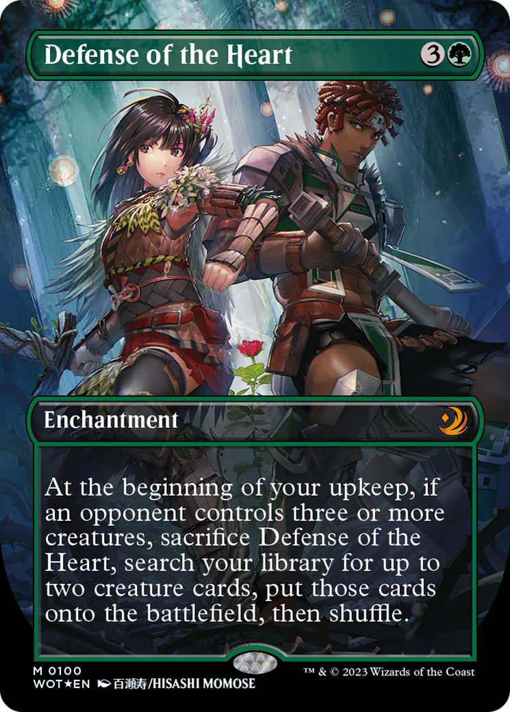 Defense of the Heart (Anime Borderless) (Confetti Foil) [Wilds of Eldraine: Enchanting Tales] | Kessel Run Games Inc. 