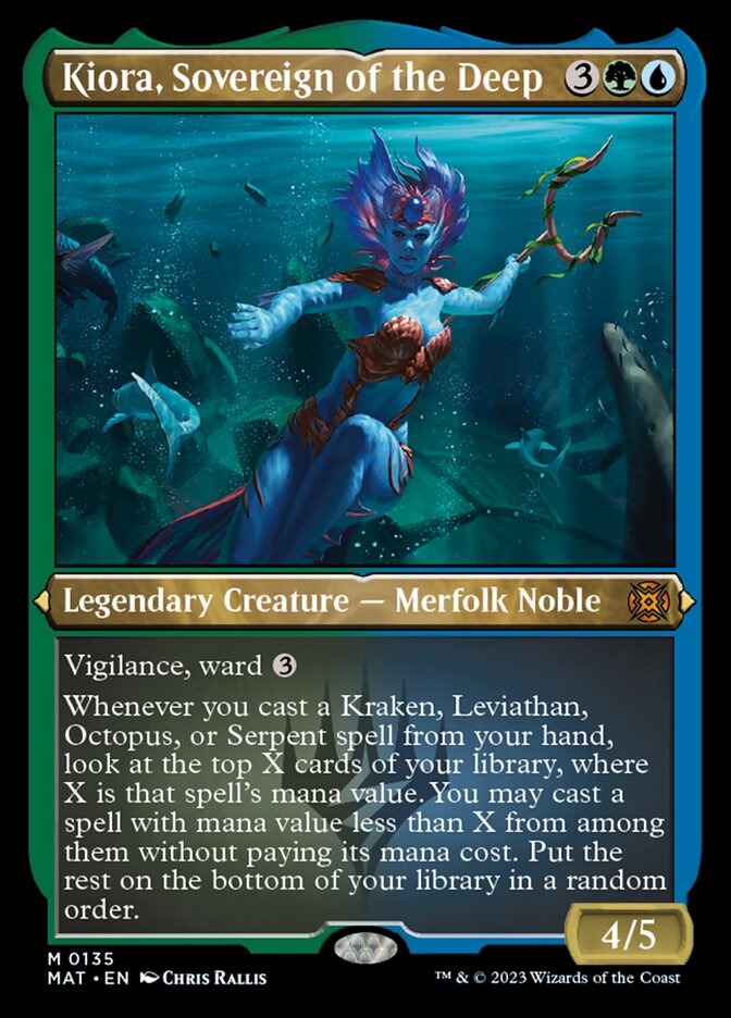 Kiora, Sovereign of the Deep (Foil Etched) [March of the Machine: The Aftermath] | Kessel Run Games Inc. 