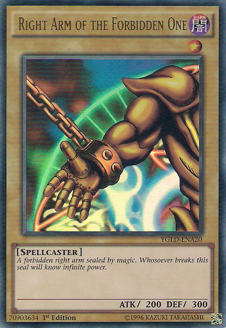 Right Arm of the Forbidden One [YGLD-ENA20] Ultra Rare | Kessel Run Games Inc. 