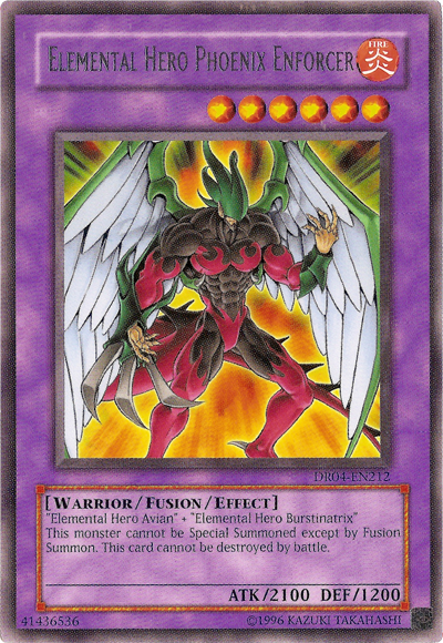 Elemental Hero Phoenix Enforcer [DR04-EN212] Rare | Kessel Run Games Inc. 