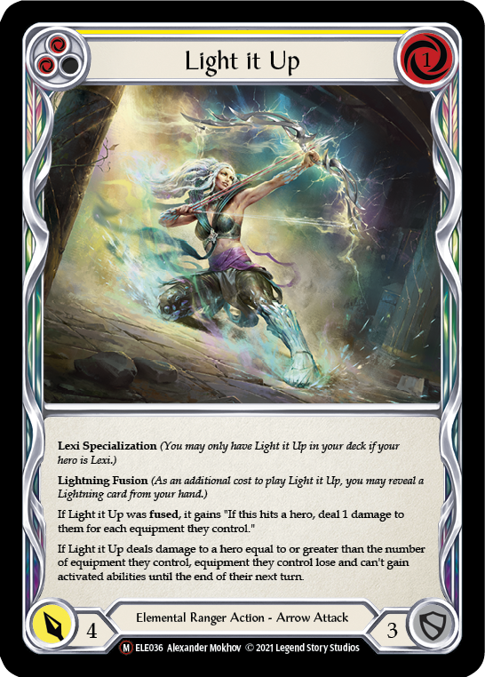 Light it Up [U-ELE036] (Tales of Aria Unlimited)  Unlimited Rainbow Foil | Kessel Run Games Inc. 