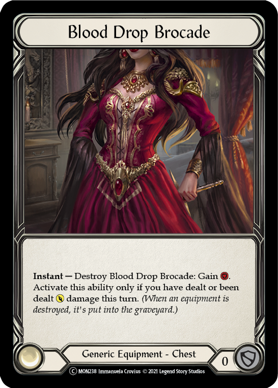 Blood Drop Brocade [U-MON238-RF] (Monarch Unlimited)  Unlimited Rainbow Foil | Kessel Run Games Inc. 