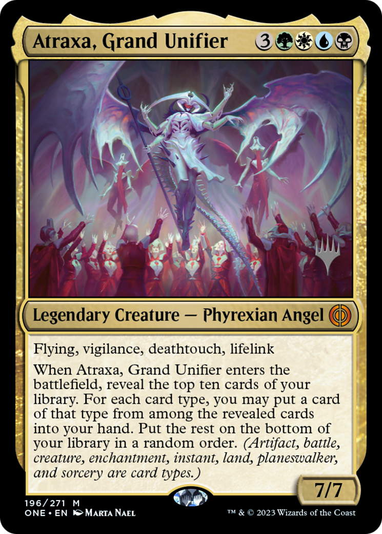 Atraxa, Grand Unifier (Promo Pack) [Phyrexia: All Will Be One Promos] | Kessel Run Games Inc. 