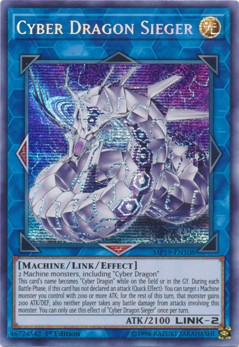 Cyber Dragon Sieger [MP19-EN108] Prismatic Secret Rare | Kessel Run Games Inc. 