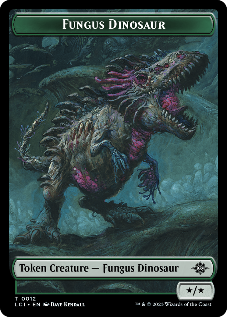 Fungus Dinosaur // Dinosaur (0001) Double-Sided Token [The Lost Caverns of Ixalan Tokens] | Kessel Run Games Inc. 