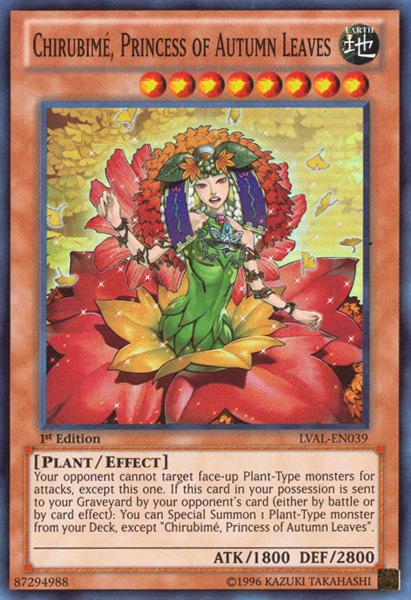 Chirubime, Princess of Autumn Leaves [LVAL-EN039] Super Rare | Kessel Run Games Inc. 