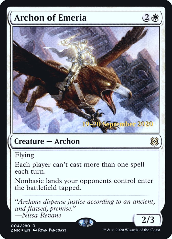 Archon of Emeria [Zendikar Rising Prerelease Promos] | Kessel Run Games Inc. 