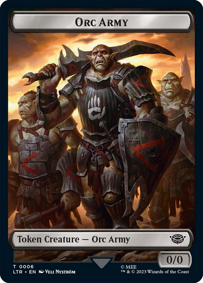 Orc Army Token (06) [The Lord of the Rings: Tales of Middle-Earth Tokens] | Kessel Run Games Inc. 