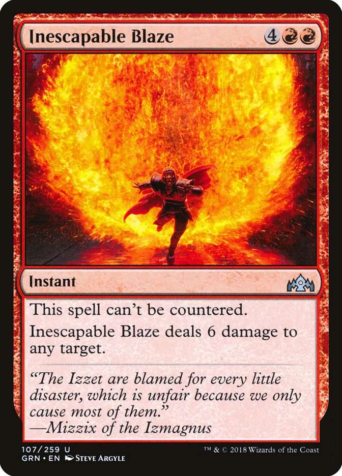 Inescapable Blaze [Guilds of Ravnica] | Kessel Run Games Inc. 