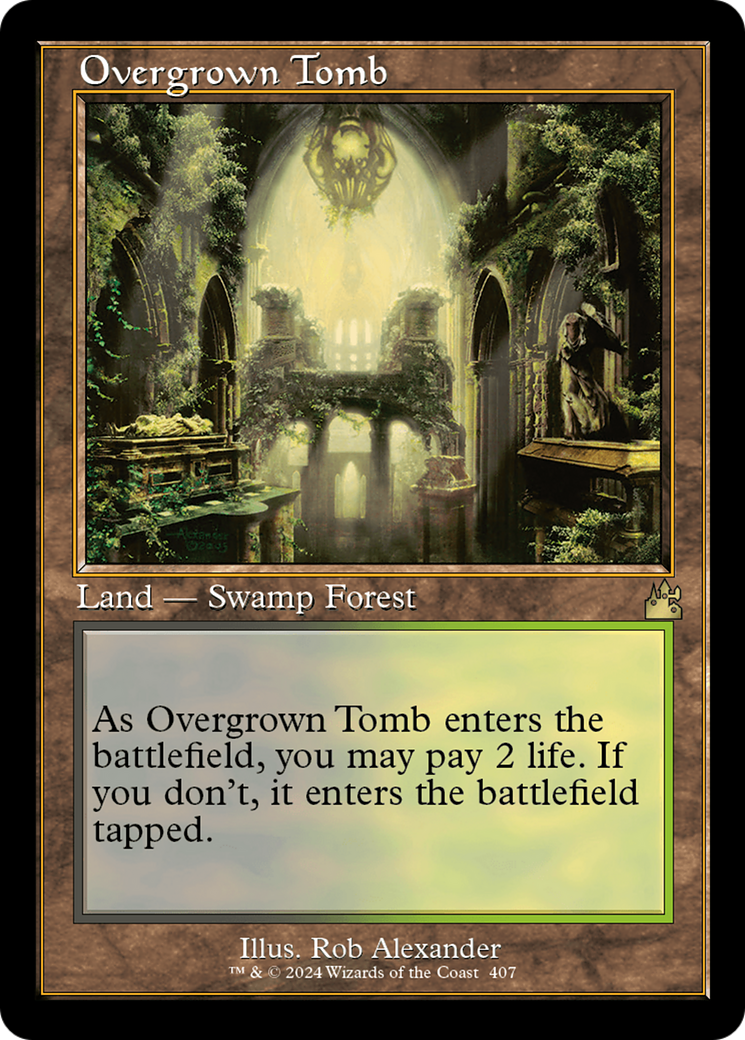 Overgrown Tomb (Retro) [Ravnica Remastered] | Kessel Run Games Inc. 
