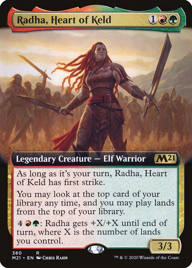 Radha, Heart of Keld (Extended Art) [Core Set 2021] | Kessel Run Games Inc. 