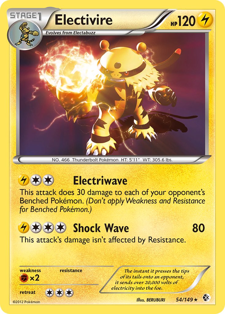 Electivire (54/149) (Cosmos Holo) (Blister Exclusive) [Black & White: Boundaries Crossed] | Kessel Run Games Inc. 