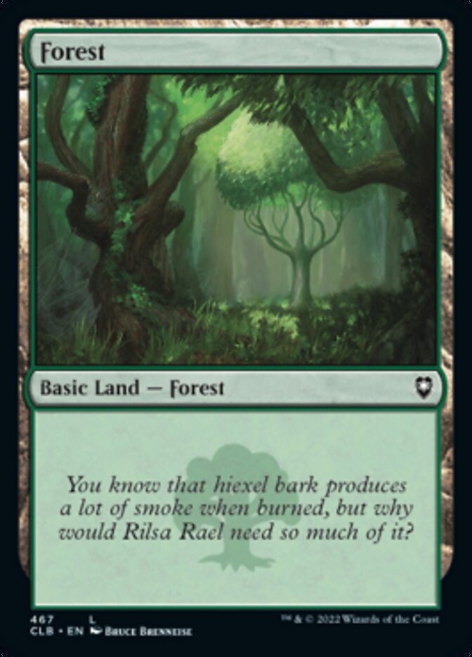 Forest (467) [Commander Legends: Battle for Baldur's Gate] | Kessel Run Games Inc. 