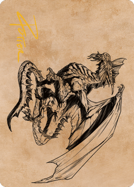 Ancient Silver Dragon Art Card (47) (Gold-Stamped Signature) [Commander Legends: Battle for Baldur's Gate Art Series] | Kessel Run Games Inc. 