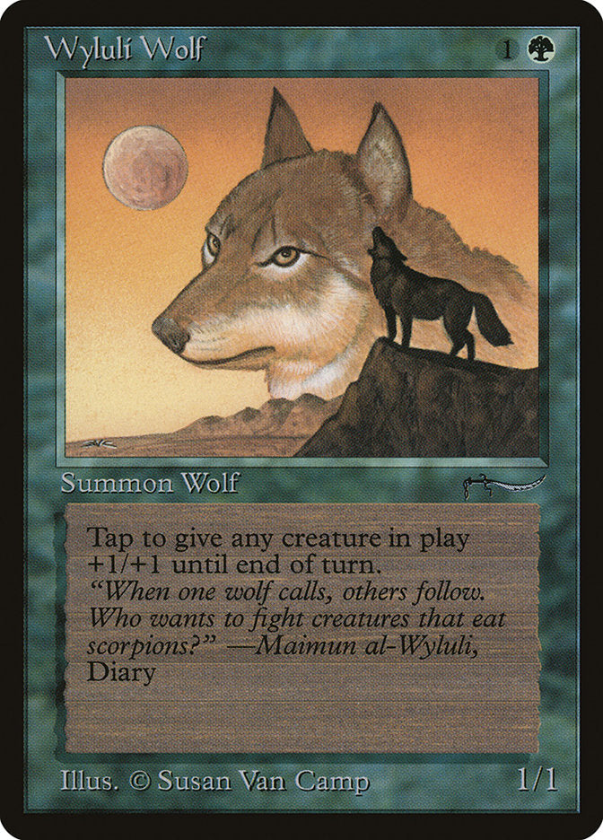 Wyluli Wolf (Dark Mana Cost) [Arabian Nights] | Kessel Run Games Inc. 