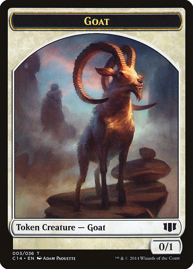 Goblin // Goat Double-Sided Token [Commander 2014 Tokens] | Kessel Run Games Inc. 