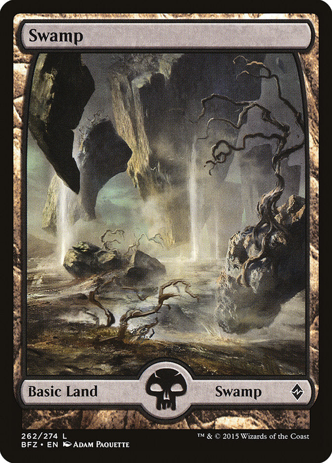 Swamp (262) (Full Art) [Battle for Zendikar] | Kessel Run Games Inc. 